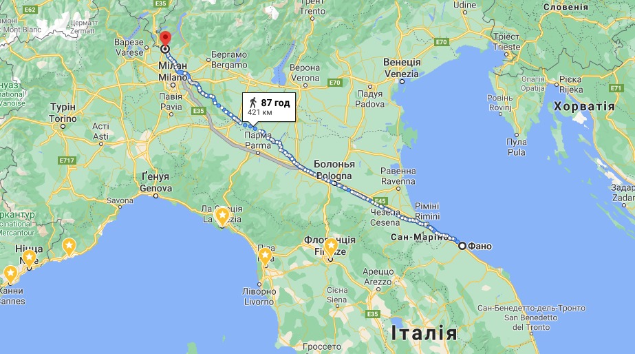 Італієць після сварки з дружиною пройшов пішки 450 кілометрів — його оштрафували за порушення карантину
