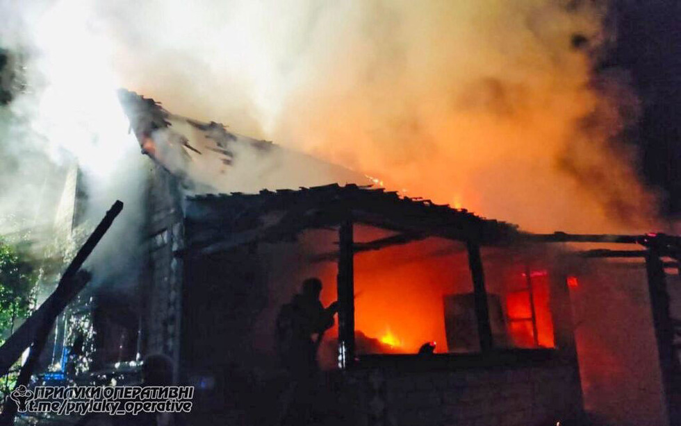 У селі на Прилуччині через коротке замикання електрики горів будинок